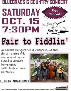 Fair to Fiddlin' ;  Concert at the library @ Ellington Farman Library