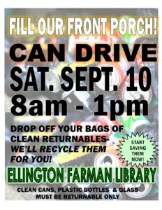 Can Drive @ Ellington Farman Library