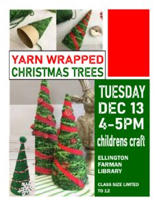 Yarn Wrapped Tree Craft for Kids @ Ellington Farman Library