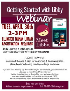 Getting Started with Libby Webinar @ Ellington Farman Library