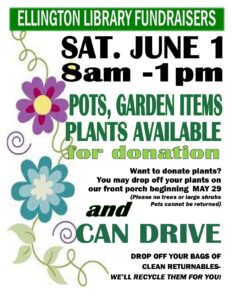 Can Drive /Plant donation Fundraiser @ Ellington Farman Library