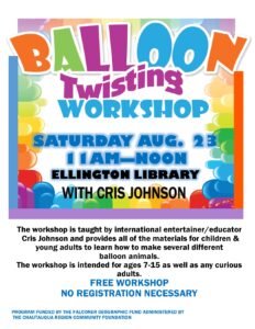 Balloon Twisting Workshop @ Ellington Farman Library